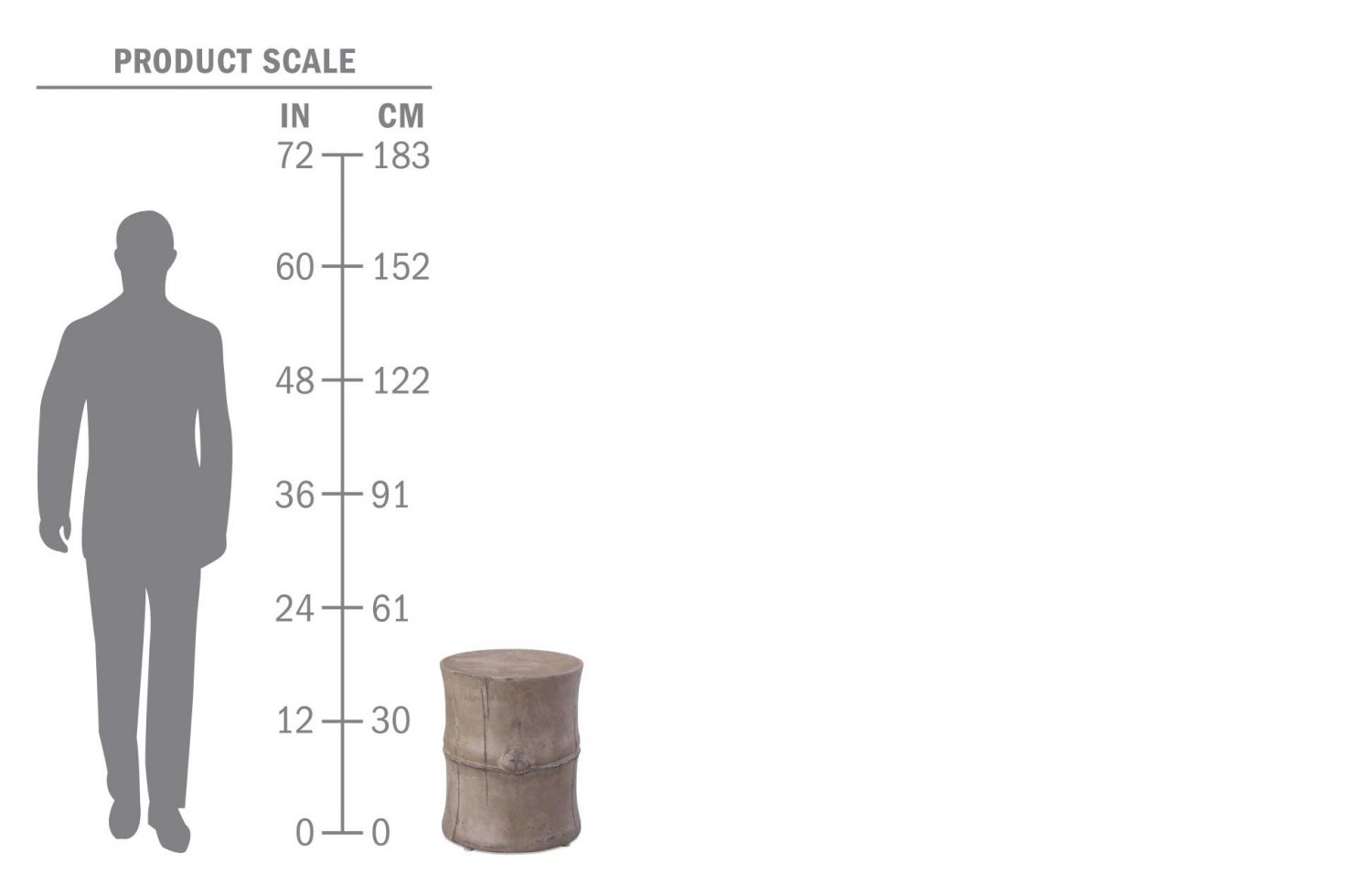 perp bamboo stool 501FT045P2G scale human