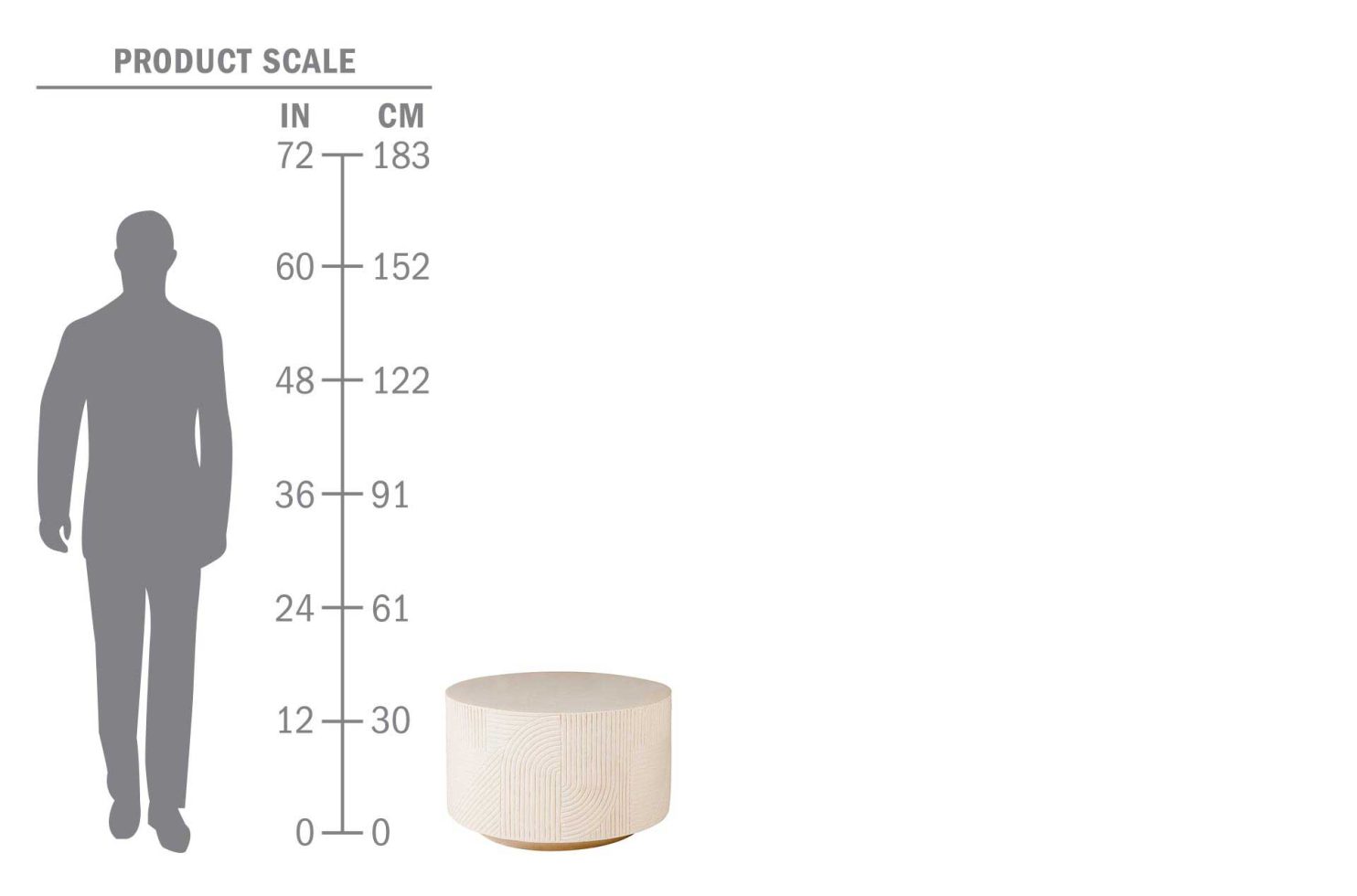 prov cer serenity textured round table 24in C308914 scale human